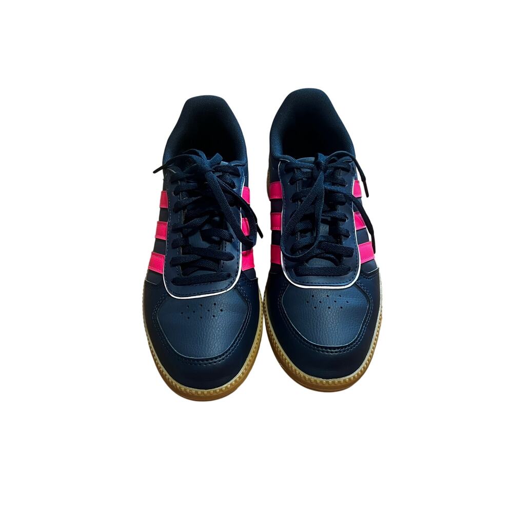Adidas Breaknet Sleek J Low Top Streetwear Navy Shock Pink | Kids 5 (Womens 6.5) - Picture 2 of 9
